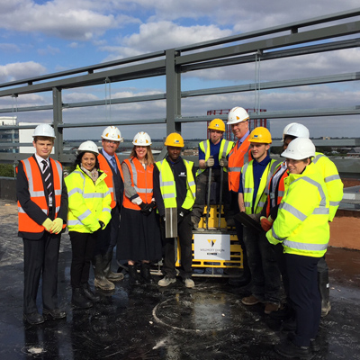 Transport Secretary Chris Grayling visited the Birmingham site of the new National College for High Speed Rail to see the high-tech training facility as it takes a step closer to completion.