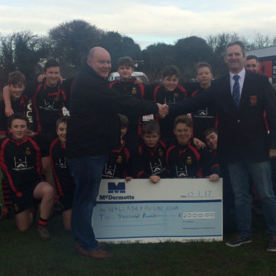 The second cause to receive a donation from instead of us sending Christmas cards is Wallasey Youth Rugby Club.