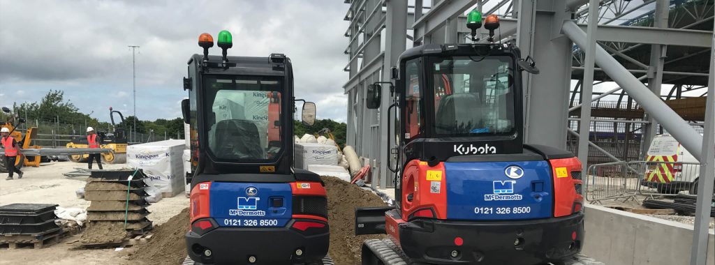 These two Kubota mini diggers have joined our fleet of machines and are ready to start working on site in Oxford.