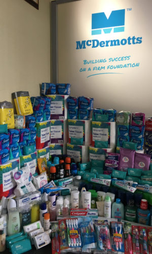 Toiletries donated to Trussell Trust