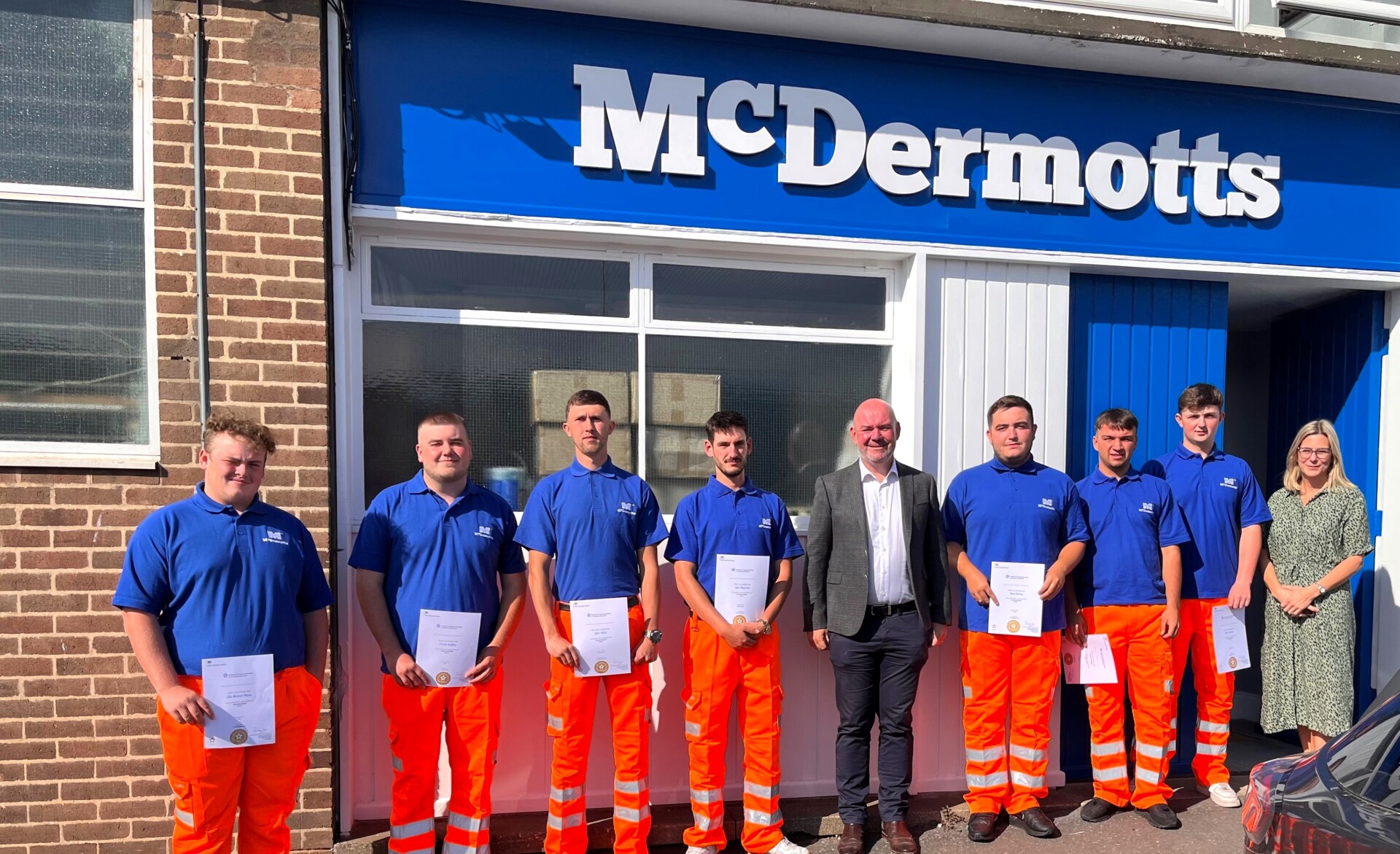 Congratulations to all seven of the McDermotts apprentices who have passed their Level 2 Groundworker apprenticeships.